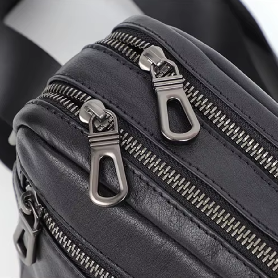 Sacoche Bandoulière Homme Cuir Noir