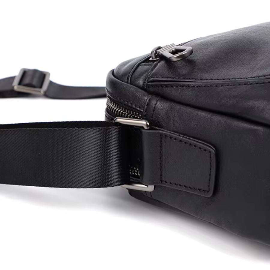 Sacoche Bandoulière Homme Cuir Noir