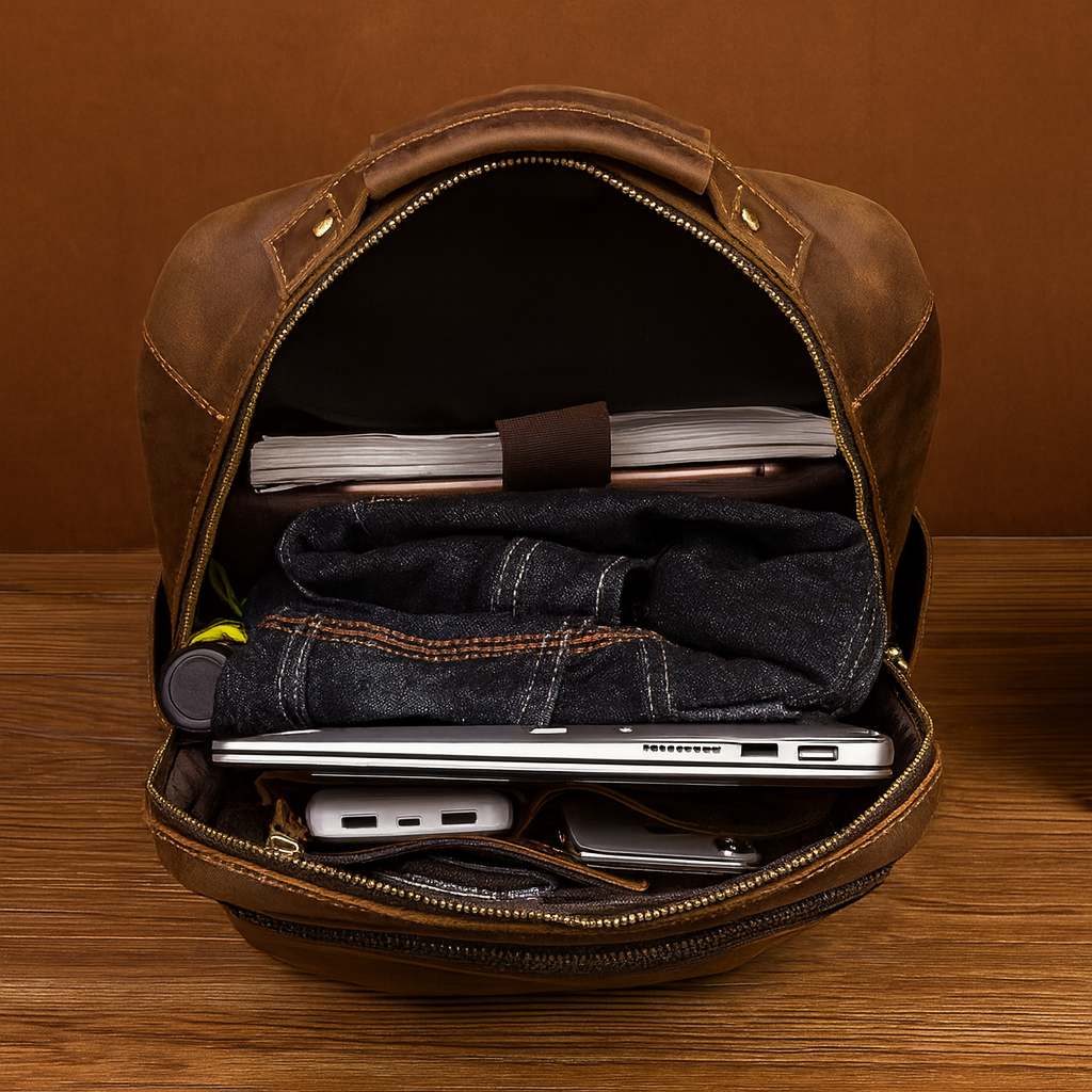 Sac à Dos en Cuir Homme Vintage