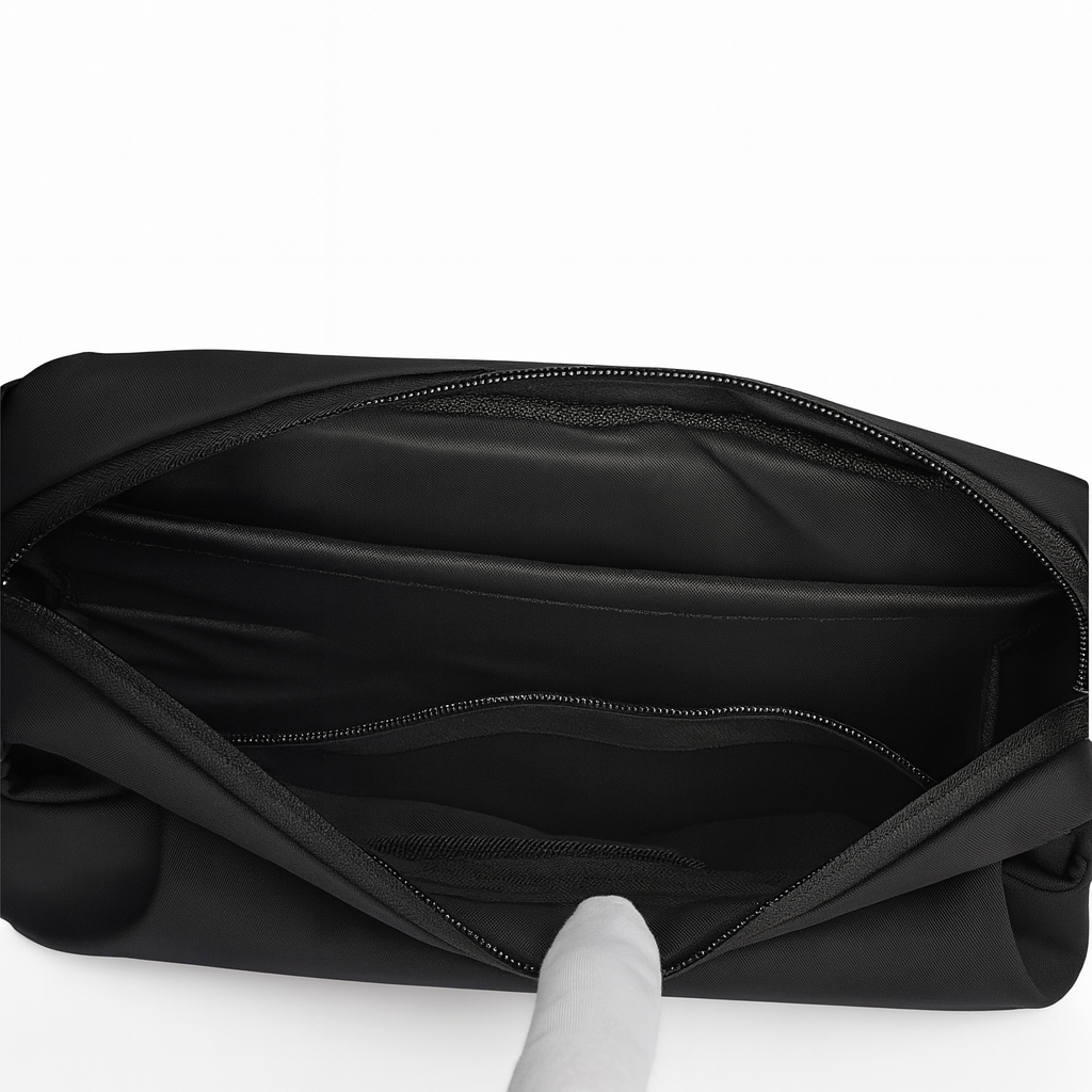 sacoche homme style banane noir