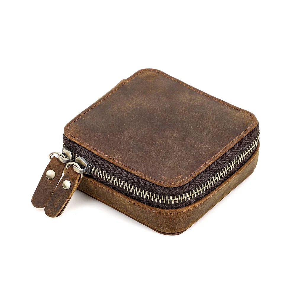 Boîte à bijoux pour homme en cuir