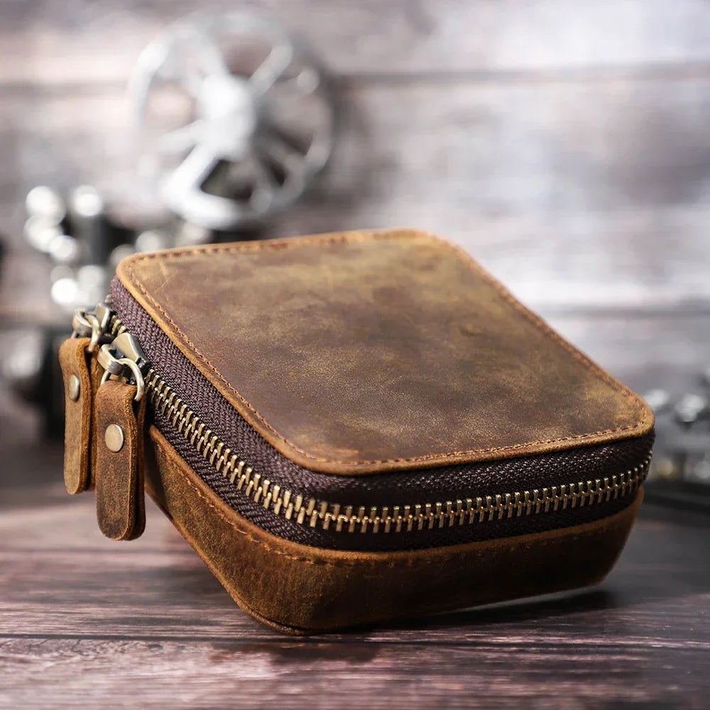 Boîte à bijoux pour homme en cuir