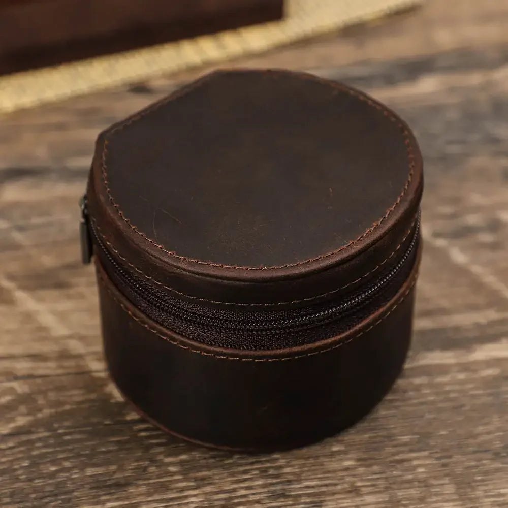 Boîtier de voyage pour montre en cuir