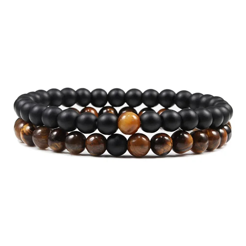 Bracelet homme perle oeil de tigre