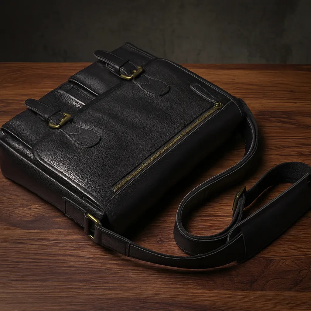 Cartable homme en cuir