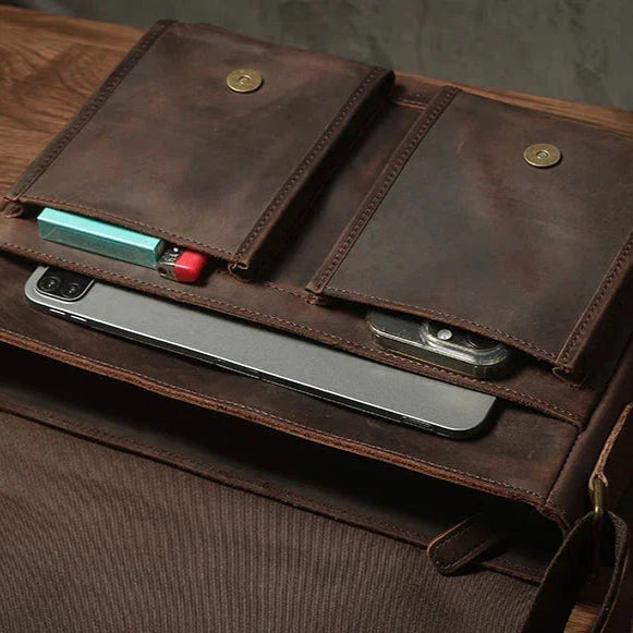 Cartable homme en cuir