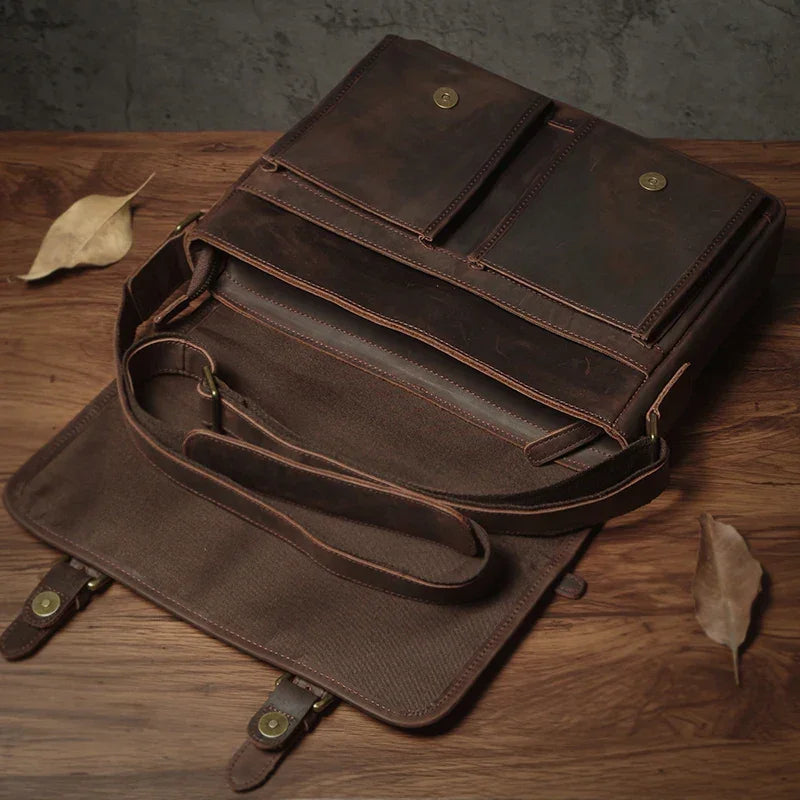 Cartable homme en cuir