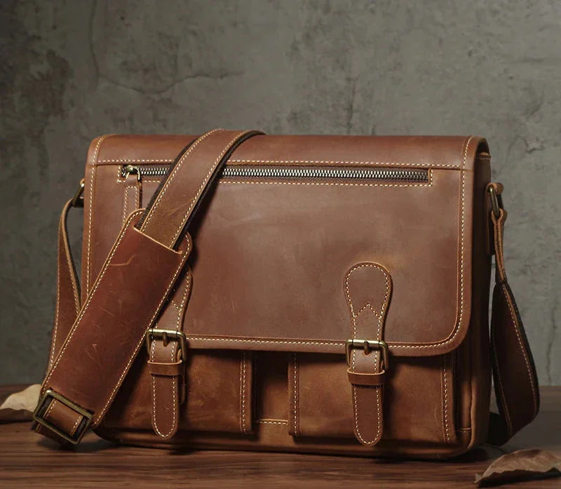 Cartable homme en cuir