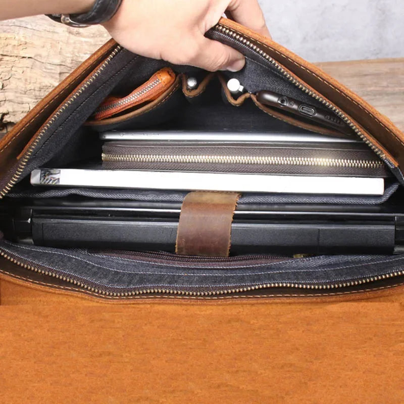 Cartable pour homme cuir