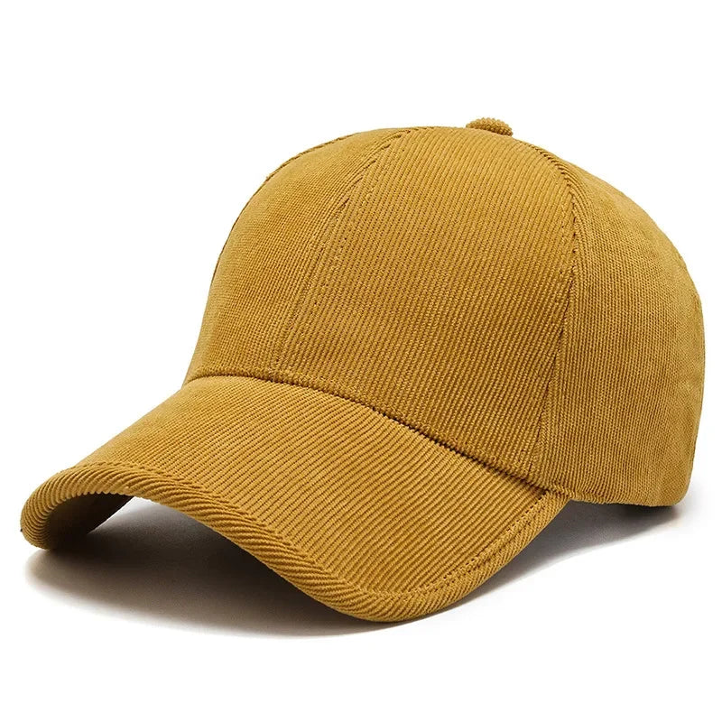 Casquette velours pour homme jaune