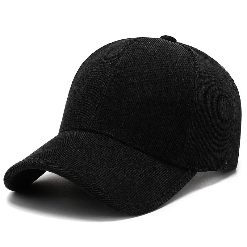 Casquette velours pour homme noir