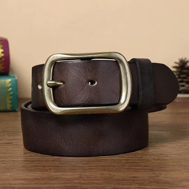 Ceinture cuir homme marron marron foncé / 115 cm
