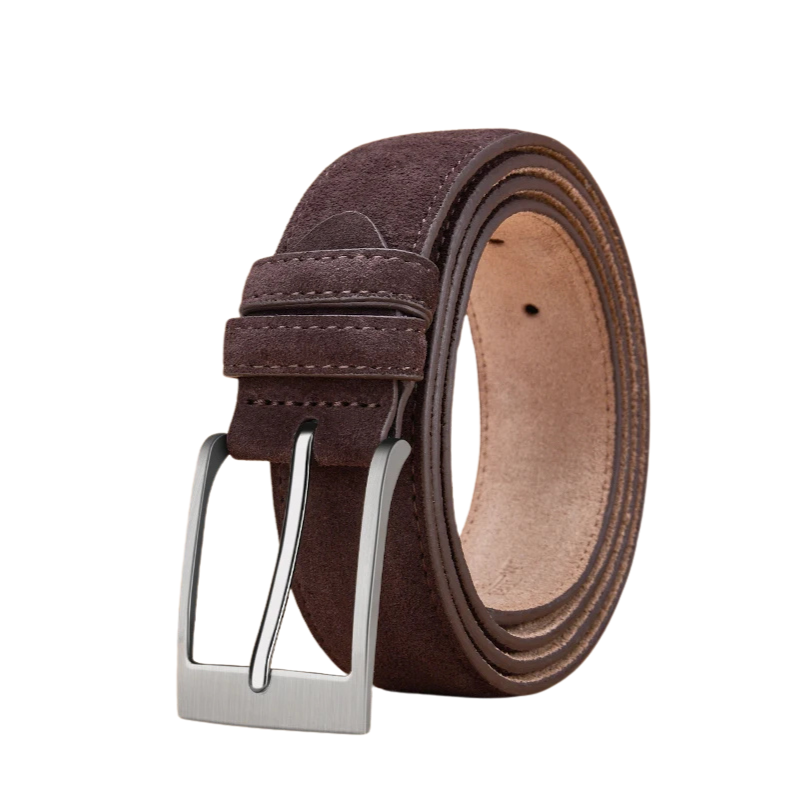 Ceinture daim homme marron foncé / 100cm