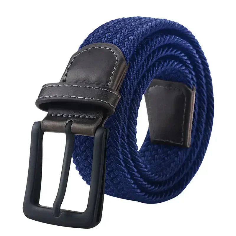Ceinture homme tressée bleu / 100cm