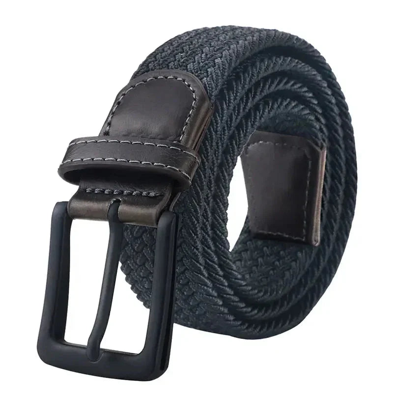 Ceinture homme tressée gris foncé / 100cm