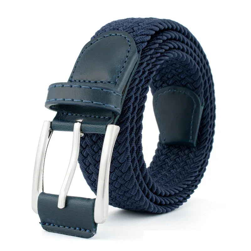 Ceinture tressée homme bleu