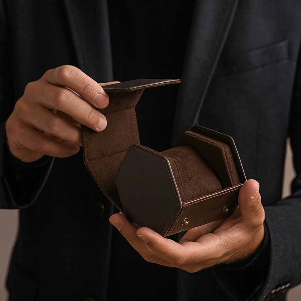 Coffret de rangement pour montre en cuir 1 montre