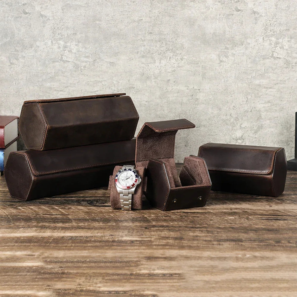 Coffret de rangement pour montre en cuir