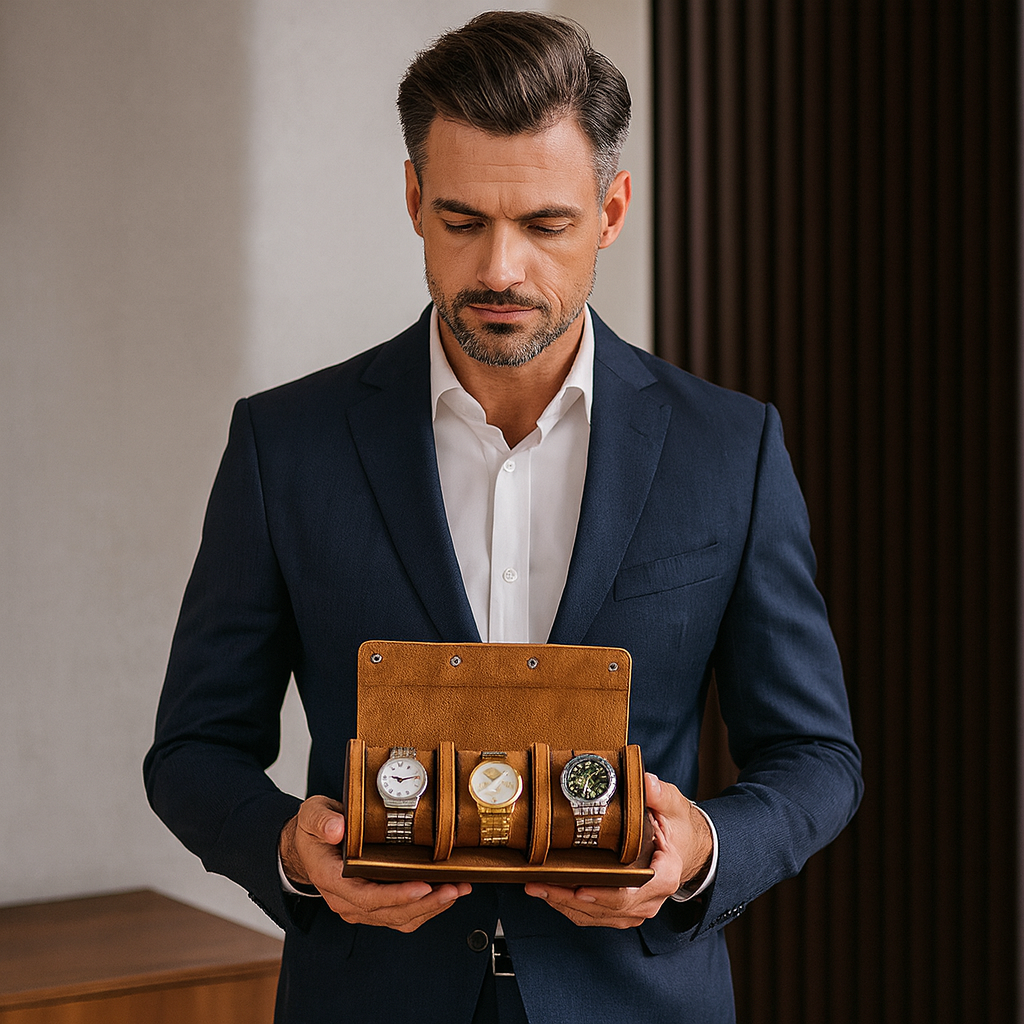 coffret pour montre homme en cuir