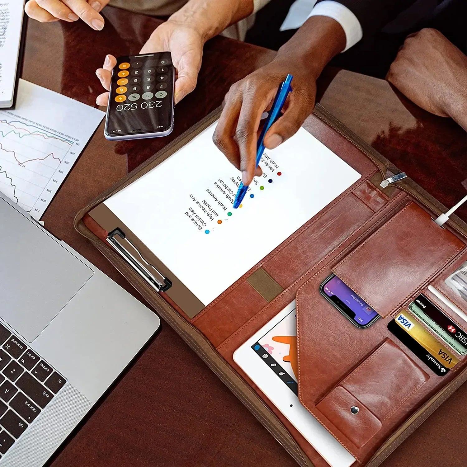 Conférencier cuir homme