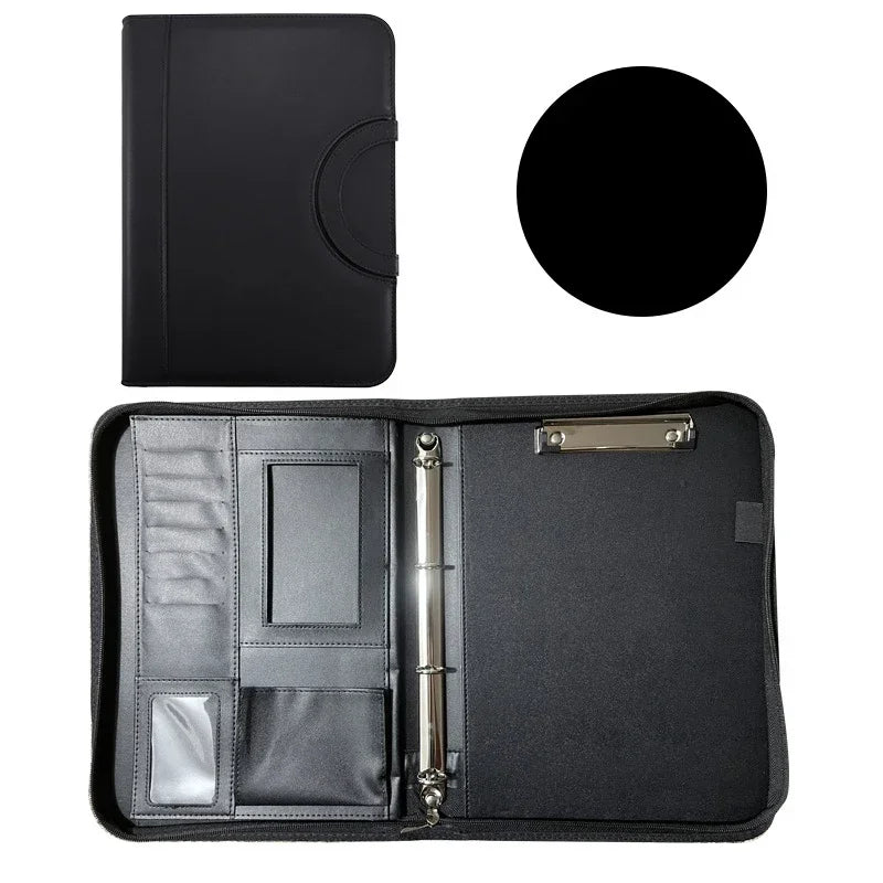 Conférencier cuir homme noir