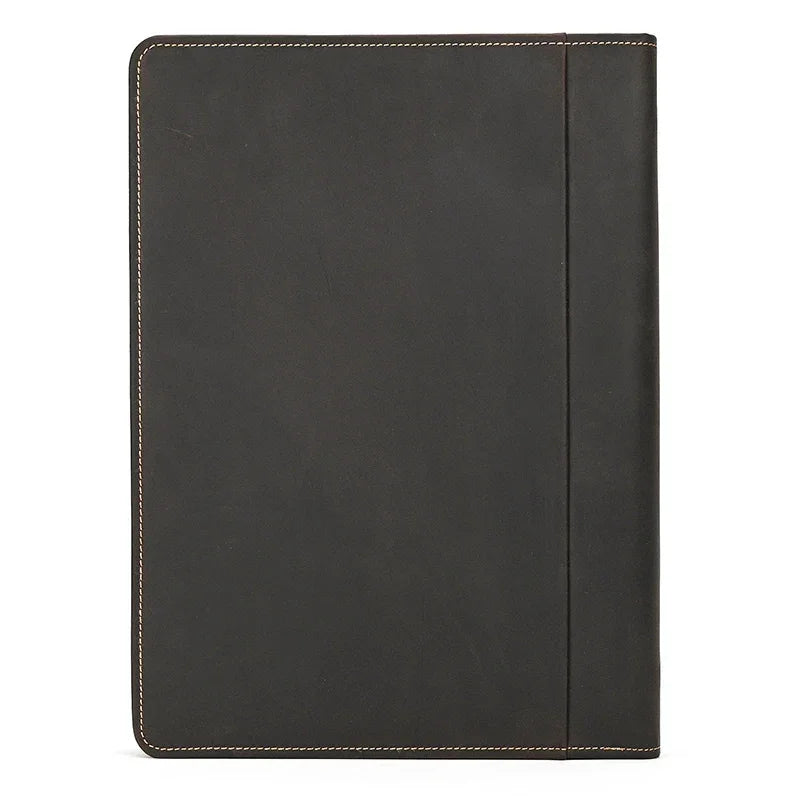 Conférencier en cuir marron foncé