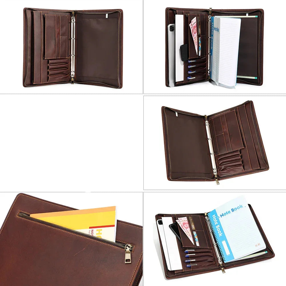 Conférencier en cuir pour homme