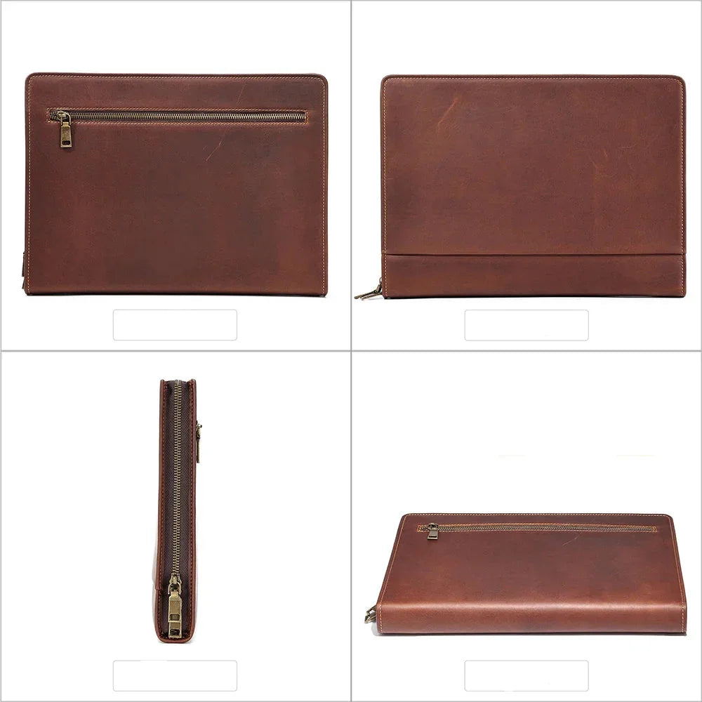 Conférencier en cuir pour homme