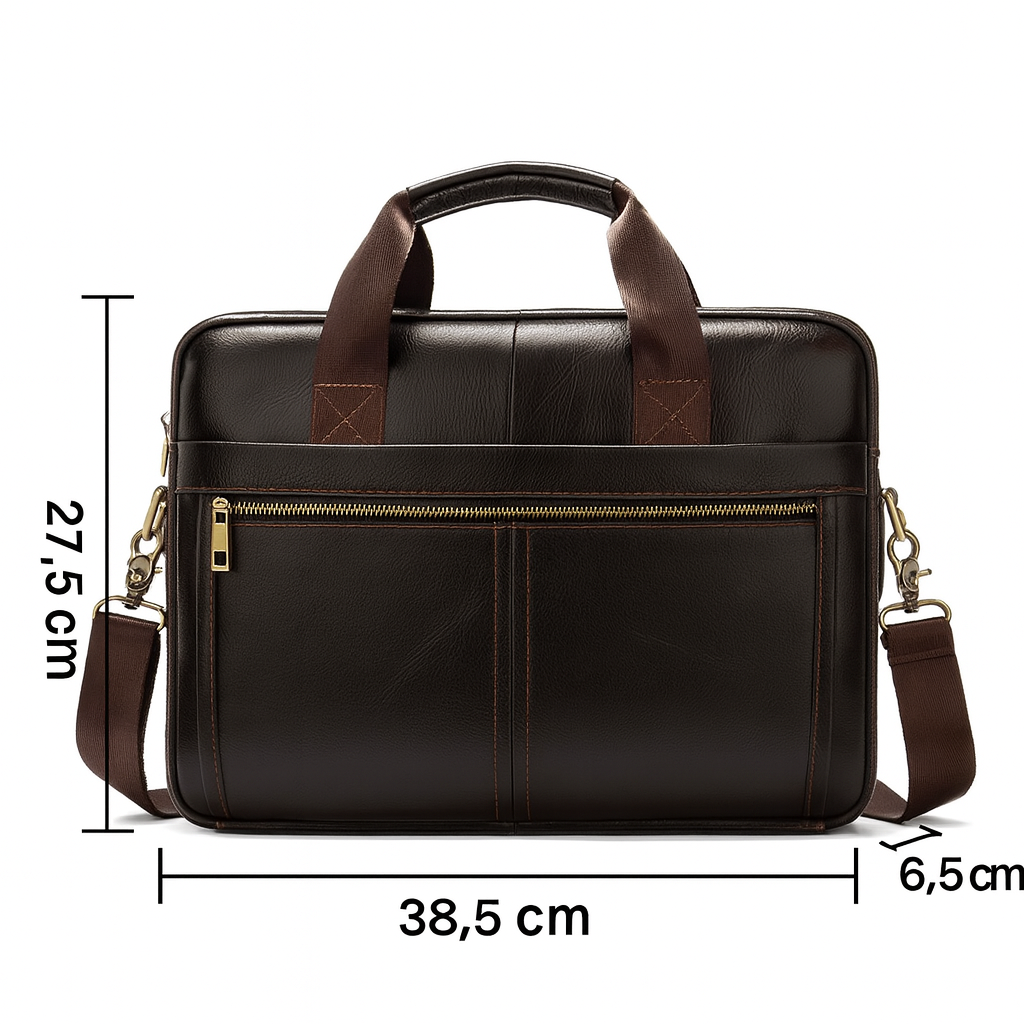 dimensions sac en cuir homme tendance