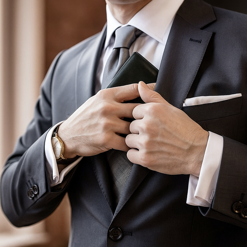 grand portefeuille homme noir