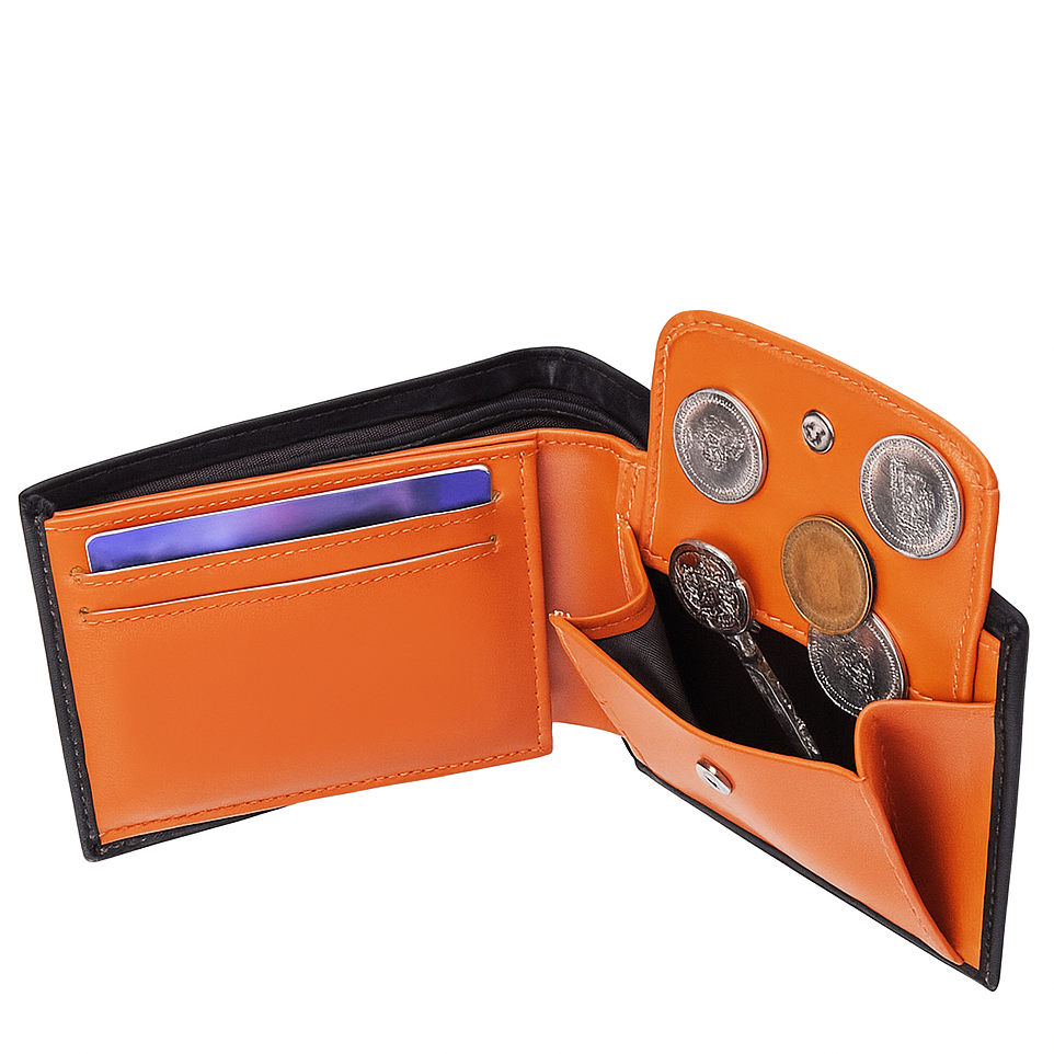 grand portefeuille homme orange