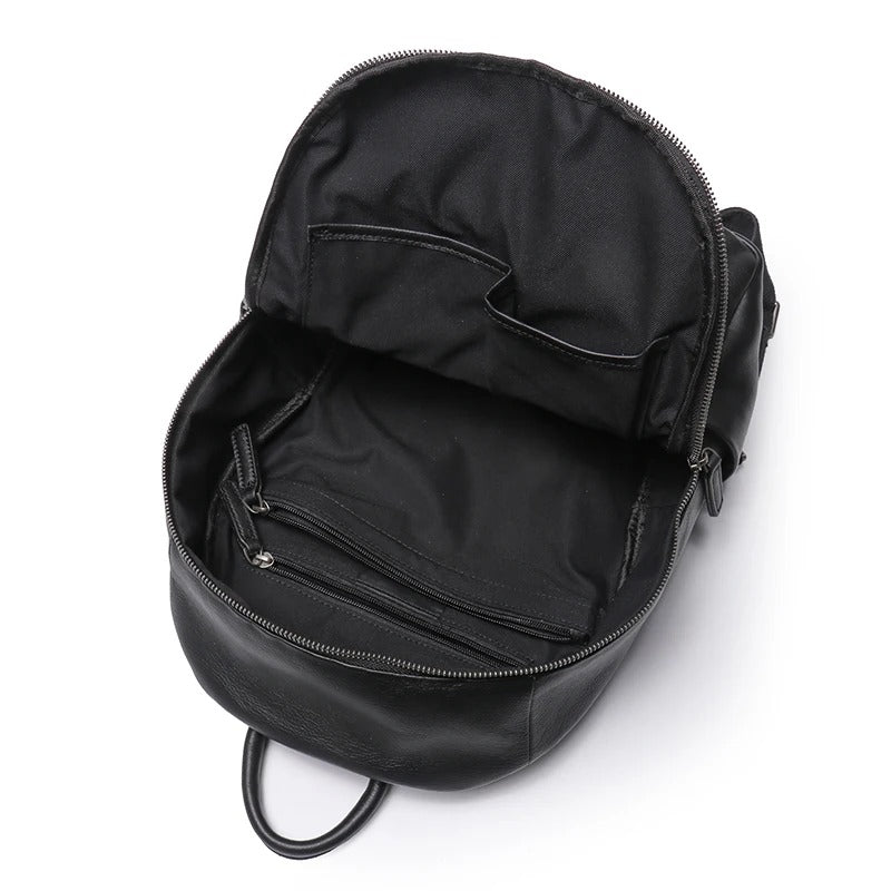 petit sac à dos en cuir pour homme noir tendance