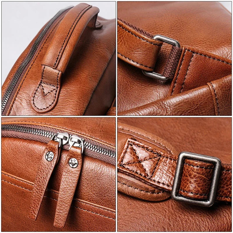 Petit sac à dos en cuir pour homme