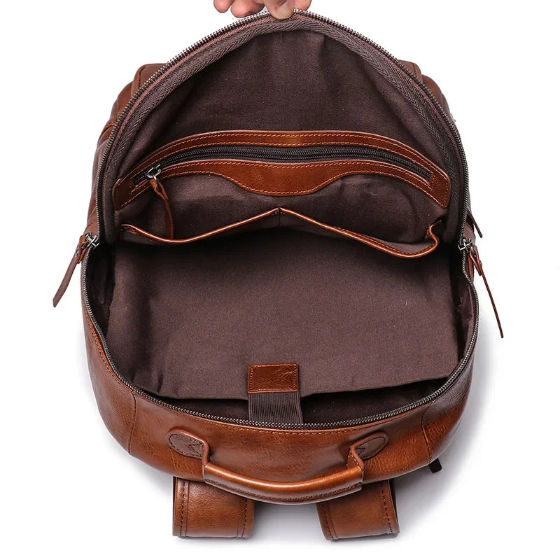 Petit sac à dos en cuir pour homme