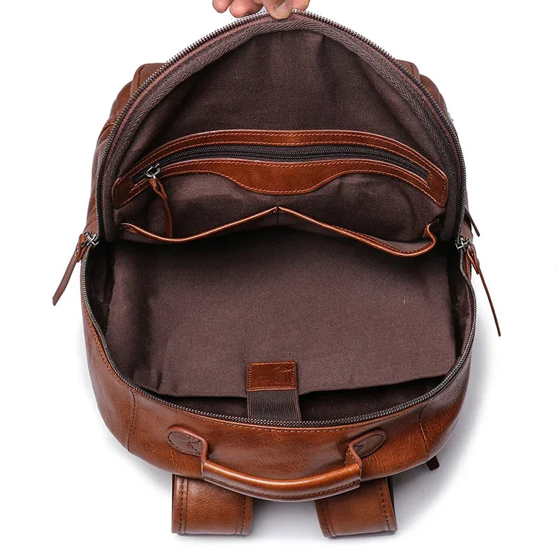 Petit sac à dos en cuir pour homme