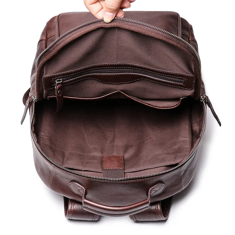 Petit sac à dos en cuir pour homme