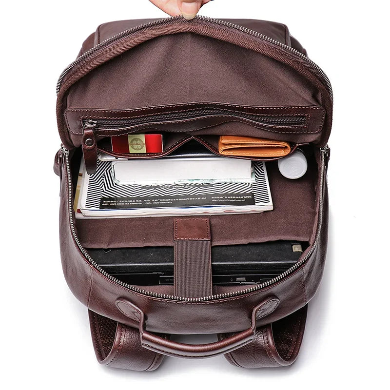 Petit sac à dos en cuir pour homme
