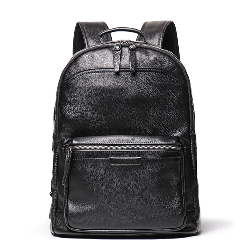 Petit sac à dos en cuir pour homme noir