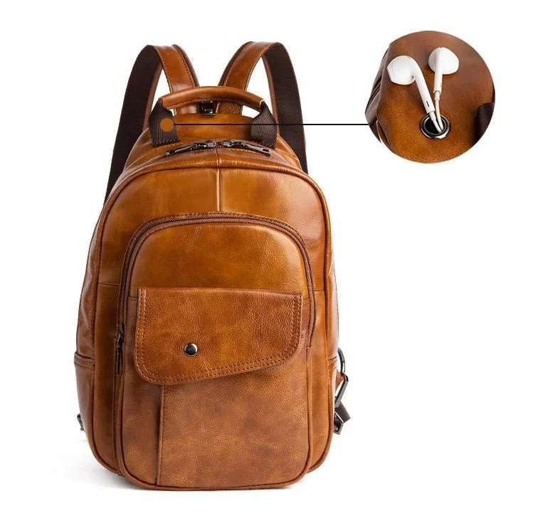 Petit sac à dos homme cuir