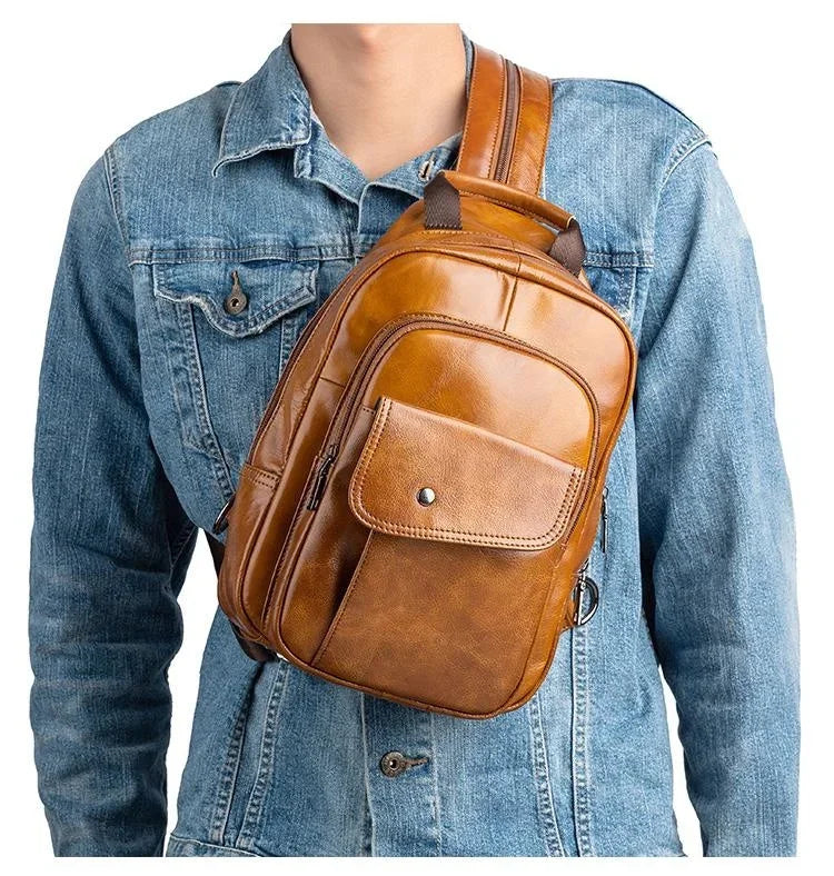 Petit sac à dos homme cuir