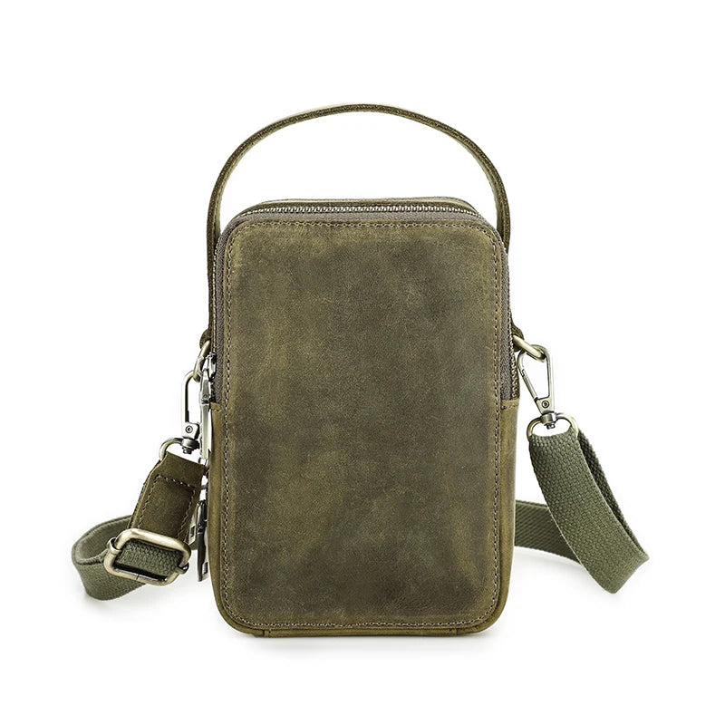 Petite sacoche bandoulière cuir homme
