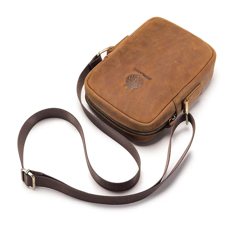 Petite sacoche cuir homme