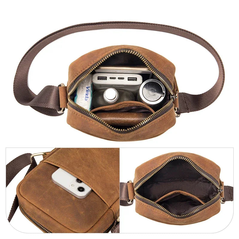 Petite sacoche cuir homme