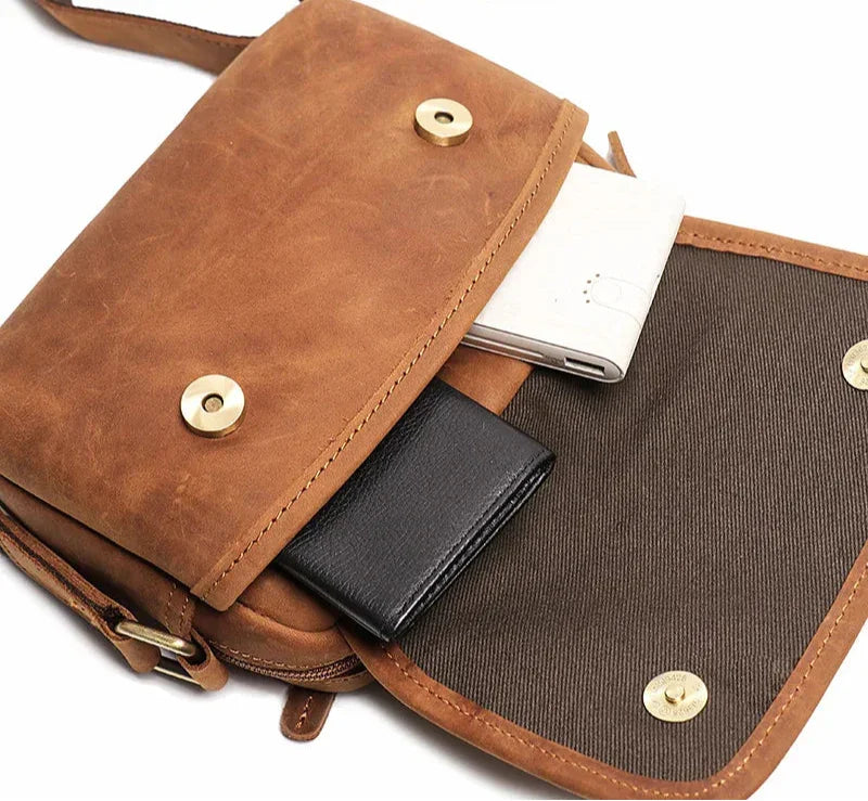 Petite sacoche cuir homme