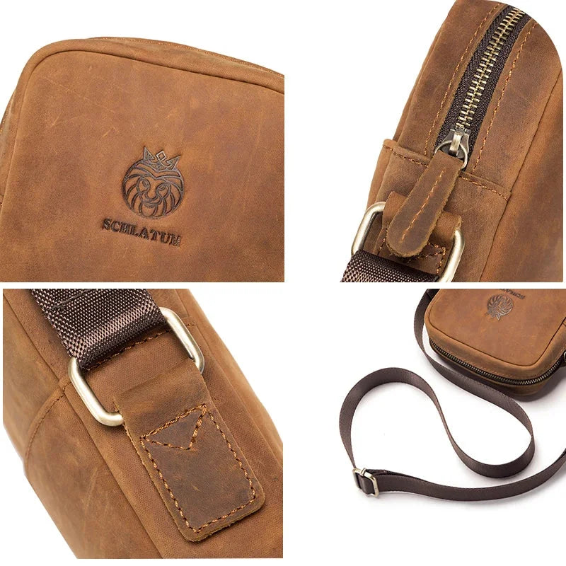 Petite sacoche cuir homme