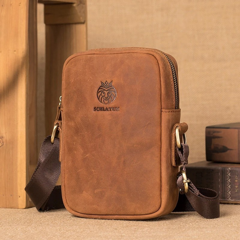 Petite sacoche cuir homme