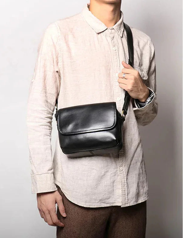 Petite sacoche cuir homme