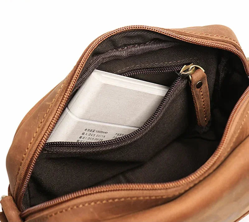 Petite sacoche cuir homme