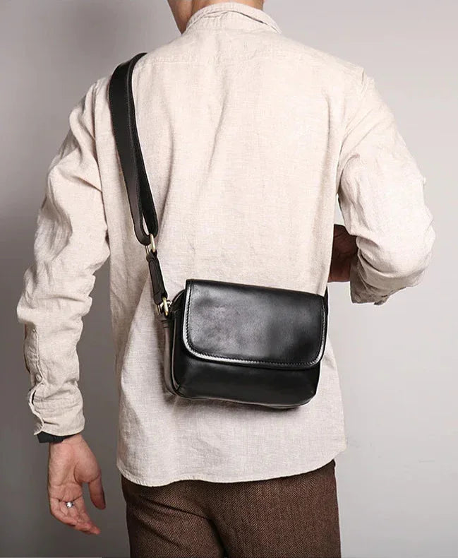 Petite sacoche cuir homme