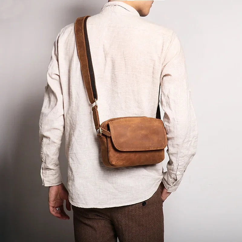 Petite sacoche cuir homme